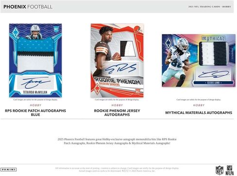 2025 Panini Phoenix Football Hobby Trading Card Box (2 Autographs Per Box Including 1 Rookie Patch Autograph) in Saudi Arabia