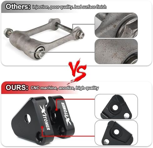 Xitomer 1.5'' Lowering Links + 2.5" Adjustable Kickstand Compatible with MT-03 2016-2024, YZF-R3 2015-2024 Suspension Links Motorcycle Kickstand in Saudi Arabia