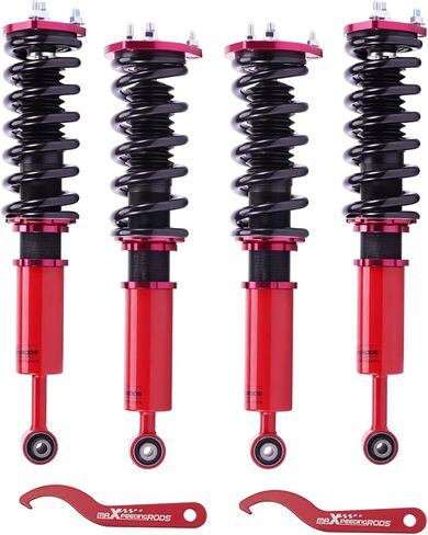 maXpeedingrods Coilovers for Lexus IS300 2000-2005, for Lexus IS200 1999-2005, Height Adjustable Coilovers Suspension Kit, Preset Damping Shock Absorber Struts, Lowering Kits Red in Saudi Arabia