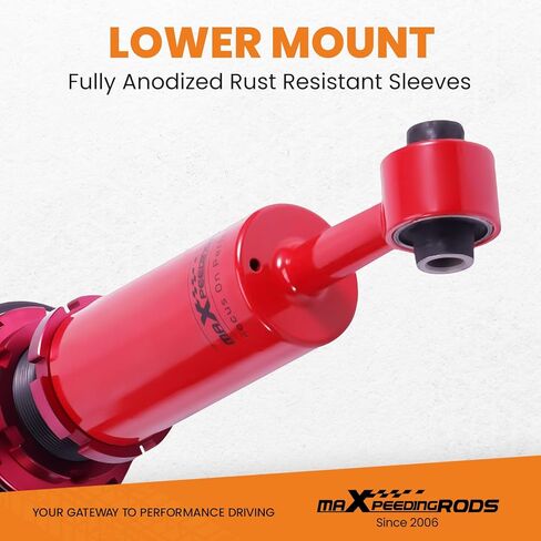maXpeedingrods Coilovers for Lexus IS300 2000-2005, for Lexus IS200 1999-2005, Height Adjustable Coilovers Suspension Kit, Preset Damping Shock Absorber Struts, Lowering Kits Red in Saudi Arabia