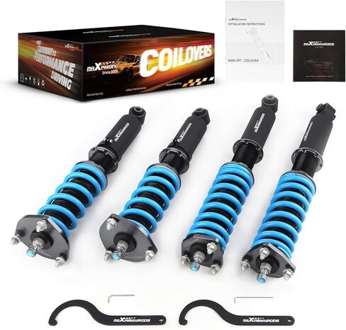 maXpeedingrods Coilover for Lexus SC430 2001-2010, 24 Levels Damper Adjustable Coilovers Suspension Kit Strut, Height Adjustable Shock Absorber Struts, T6 Upgraded Lowering Kits Blue in Saudi Arabia