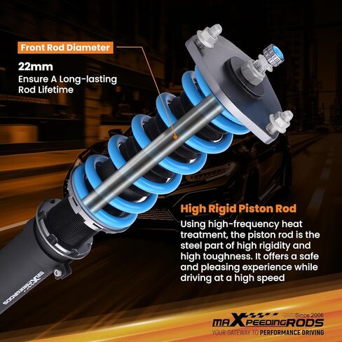maXpeedingrods Coilover for Lexus SC430 2001-2010, 24 Levels Damper Adjustable Coilovers Suspension Kit Strut, Height Adjustable Shock Absorber Struts, T6 Upgraded Lowering Kits Blue in Saudi Arabia