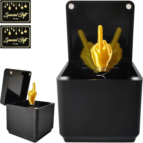 الإصبع الأوسط في صندوق، 2 علبة هدايا مزحة للبالغين، هدايا مضحكة لعيد ميلاد الفيل الأبيض بالإصبع الأوسط، أشياء غريبة نكتة ملتوية للكمامة in Kuwait