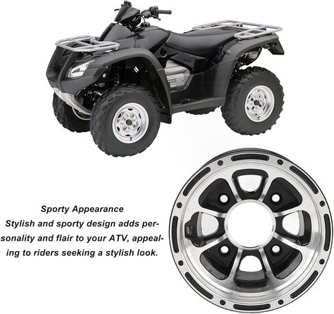 عجلة Buachois ATV، حافة عجلة من سبائك الألومنيوم مقاس 8 بوصات، مظهر رياضي عالي القوة، متوافقة مع ATV Quad Buggy in Kuwait