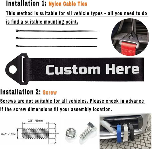 Personalize Tow Strap, Custom Car Decorative Trailer Tow Strap, Car Modification Sports Trailer Belt, Rope Hook in Saudi Arabia