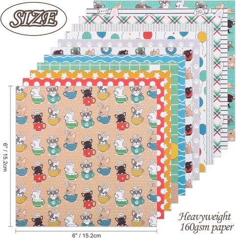12 Sheets Scrapbook Paper Pads, 12 Designs 6"x6" Single Sides Patterned CardStock Papers, 160gsm Decorative Background Craft Paper, Scrapbooking Pad for Card Making DIY Projects(Christmas) in Saudi Arabia