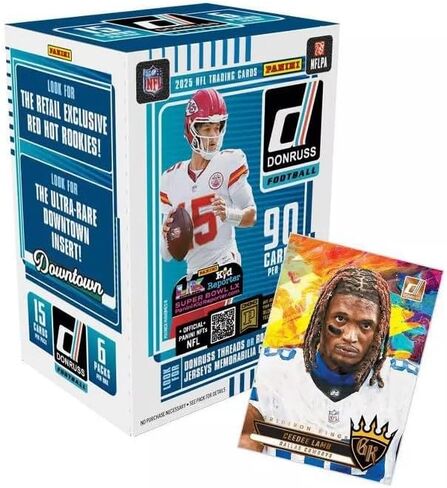 2025 Panini Donruss Football NFL Blaster Box (90 Cards/Box) Red Hot Rookies in Saudi Arabia