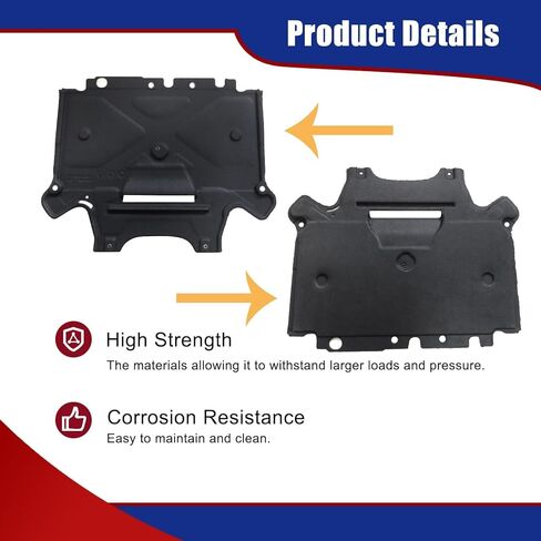 SecosAutoparts Lower Under Engine Splash Shield Guard Cover Rear Fit for Audi Q5 SQ5 A4 Quattro S4 2013 2014 2015 2016 2017 Replace# BF0136140027 Engine Splash Shield Guard Cover in Saudi Arabia