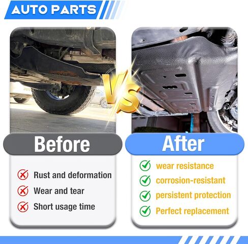 ترقية درع لوحة سبلاش من الفولاذ المنغنيز تحت الحفاضات مناسب لسيارة Ford F150 2015-2020، واقي الجزء السفلي من العادم، غير مناسب لطراز Raptor أو ديزل 3.0 لتر، يستبدل ML3Z-7222-D in Kuwait