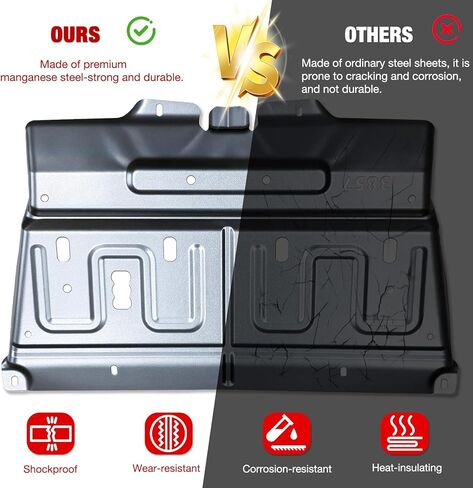 ترقية درع لوحة سبلاش من الفولاذ المنغنيز تحت الحفاضات مناسب لسيارة Ford F150 2015-2020، واقي الجزء السفلي من العادم، غير مناسب لطراز Raptor أو ديزل 3.0 لتر، يستبدل ML3Z-7222-D in Kuwait