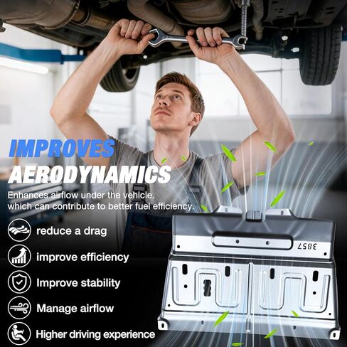 ترقية درع لوحة سبلاش من الفولاذ المنغنيز تحت الحفاضات مناسب لسيارة Ford F150 2015-2020، واقي الجزء السفلي من العادم، غير مناسب لطراز Raptor أو ديزل 3.0 لتر، يستبدل ML3Z-7222-D in Kuwait