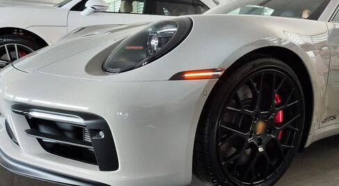 iJDMTOY Clear Lens w/Euro Black-Out Interior Amber Sequential Blink LED Front Side Marker Lights, Compatible with Porsche 2019-up 911 (992), Powered by 60-SMD LED w/Dynamic Blinking in Saudi Arabia