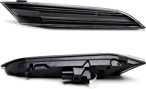 iJDMTOY Clear Lens w/Euro Black-Out Interior Amber Sequential Blink LED Front Side Marker Lights, Compatible with Porsche 2019-up 911 (992), Powered by 60-SMD LED w/Dynamic Blinking in Saudi Arabia
