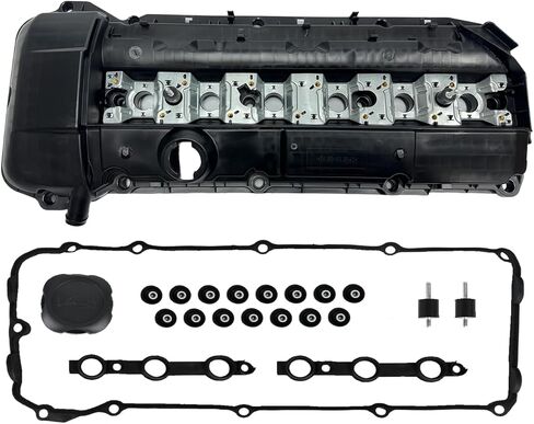 11121432928 Engine Valve Cover Kit W/Gasket&Bolts Compatible with BMW 323i 325i 328i 330i 525i 528i 530i X5 Z3 E46 E39 E53 M52/M54 2.5L 2.8L 3.0L 2001-08/2002 in Saudi Arabia