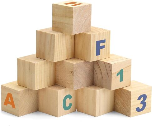 8PACK Wooden Blocks for Crafts, Unfinished Wood Cubes Blocks, 3 Inch Natural Wooden Blocks, Wood Square Blocks, Wooden Cubes for Arts and Crafts and DIY Projects in Saudi Arabia