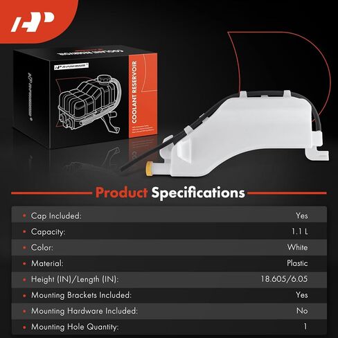 A-Premium Engine Coolant Overflow Recovery Reservoir Tank [with Cap & Tubing] Compatible with Nissan Sentra 2013-2019 1.8L - Front in Saudi Arabia