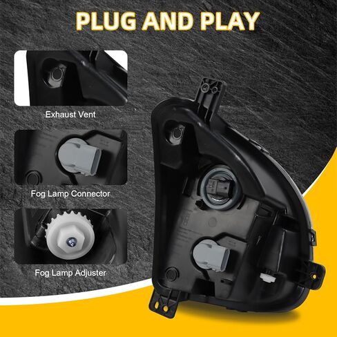 Road Hawk Front Fog Light Compatible with 2018 2019 2020 2021 Chevy Equinox Fog Lamp Halogen with Bulbs Right Passenger Side Replace GM2592323 84226249 in Kuwait