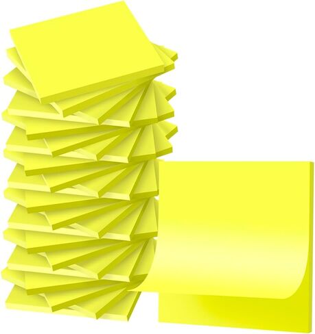 (24 Pads) Sticky Notes 3x3 inch, Self-Stick Pads Bright Colors Sticky Note, Recyclable, Easy to Post for Home, Office, Notebook (Bright Green) in Saudi Arabia