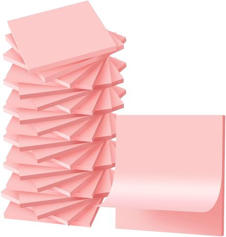 (24 Pads) Sticky Notes 3x3 inch, Self-Stick Pads Bright Colors Sticky Note, Recyclable, Easy to Post for Home, Office, Notebook (Bright Green) in Saudi Arabia