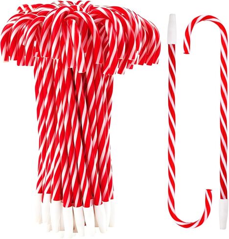 Coopay 36 Pieces Candy Cane Pens Christmas Pens with Black Ink for Christmas Holiday New Years Home Decor Party Gift, 7.5 Inches (Red & White and Green & White Stripes) in Saudi Arabia