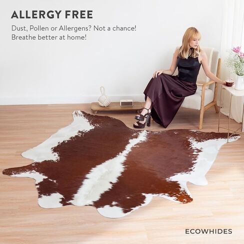100% Genuine Brazilian Cowhide Rug - Brindle Brown - Luxury Cowskin Leather Area Rug Decor (X-Large) 7 x 6 ft in Saudi Arabia