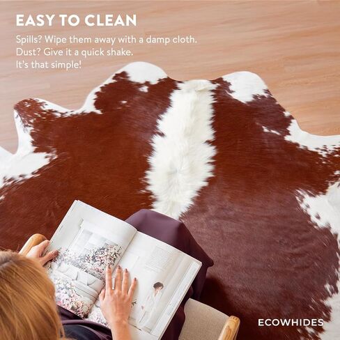 100% Genuine Brazilian Cowhide Rug - Brindle Brown - Luxury Cowskin Leather Area Rug Decor (X-Large) 7 x 6 ft in Saudi Arabia