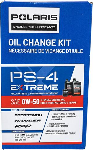 Polaris 2890056 PS-4 0W-50 Extreme Duty Oil Change Kit 2010-2013 Ranger 800 XP in Saudi Arabia