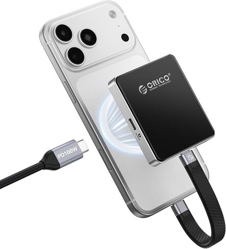 حافظة ORICO المغناطيسية M.2 NVMe 2230 SSD متوافقة مع Magsafe لهاتف iPhone 15 Pro Max ProRes، 10 جيجابت في الثانية USB C 3.2 Gen2 Type-C إلى NVMe Reader مع حافظة واقية، حبل، حتى 4 تيرابايت - AP30 أسود in Kuwait