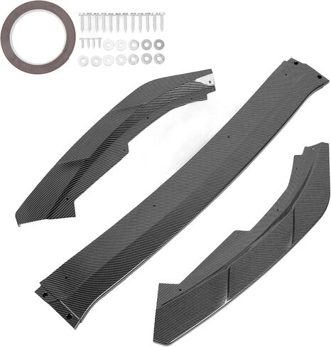 Sporty Front Bumper Lip Spoiler for Focus MK4 ST Line 2019-2022 Enhance Aerodynamics Secure Attachment Black ABS (Carbon Fiber Pattern) in Saudi Arabia