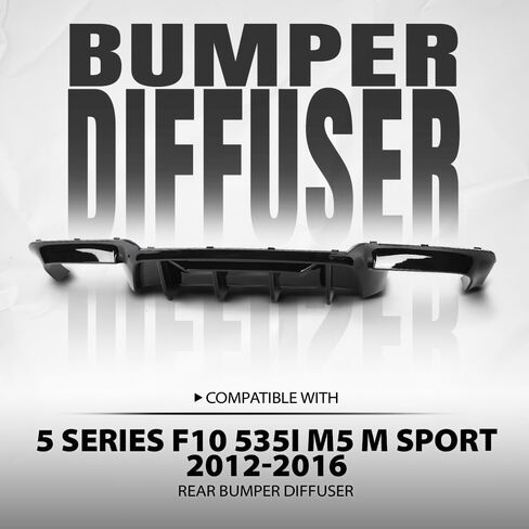 G-PLUS الناشر الخلفي متوافق مع BMW 5 Series F10 535i M5 M Sport 2012 2013 2014 2015 2016 المصد الخلفي الناشر الأسود اللامع in Saudi Arabia