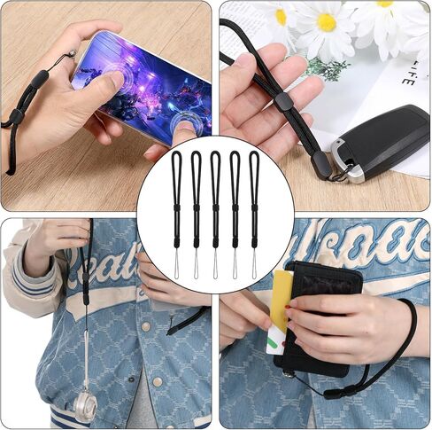 20 Pcs Wrist Strap Lanyard, 8.3 inch Hand Wrist Strap Lanyard, Adjustable Wristlet Phone Lanyards for Camera, Keys, Keychain, Phone, USB Flash Drive, Wallet, ID Name Tag Badge (Black) in Saudi Arabia