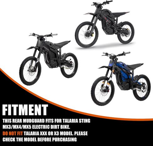 واقي الطين الخلفي لـ Sting MX3 MX4 MX5، واقي الطين الخلفي القصير للدراجة النارية PSLER لـ Talaria Sting R MX4 MX3 MX5 الدراجة الترابية الكهربائية، نمط ألياف الكربون in Saudi Arabia