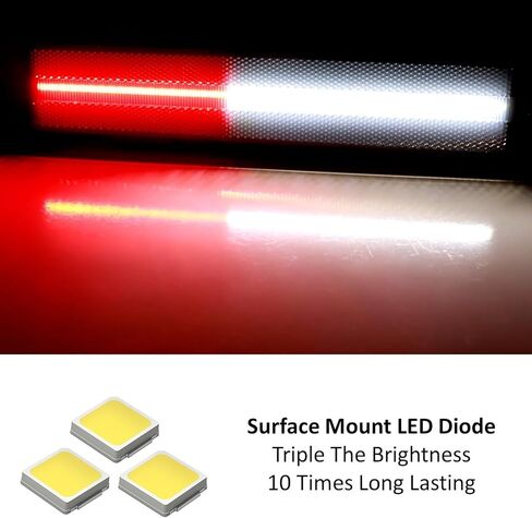 iJDMTOY Black-Out Smoked Lens White/Red Full LED Position/Side Marker Light Kit Compatible with Chevrolet 1988-1996 C4 Corvette, Replace OEM Rear Dual-Color Glass Sidemarkers in Saudi Arabia