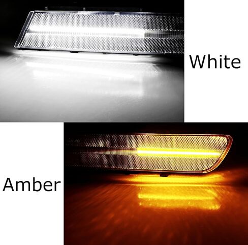 iJDMTOY Black-Out Smoked Lens White/Red Full LED Position/Side Marker Light Kit Compatible with Chevrolet 1988-1996 C4 Corvette, Replace OEM Rear Dual-Color Glass Sidemarkers in Saudi Arabia