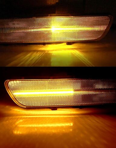 iJDMTOY Black-Out Smoked Lens White/Red Full LED Position/Side Marker Light Kit Compatible with Chevrolet 1988-1996 C4 Corvette, Replace OEM Rear Dual-Color Glass Sidemarkers in Saudi Arabia