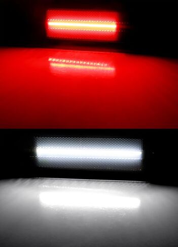 iJDMTOY Black-Out Smoked Lens White/Red Full LED Position/Side Marker Light Kit Compatible with Chevrolet 1988-1996 C4 Corvette, Replace OEM Rear Dual-Color Glass Sidemarkers in Saudi Arabia
