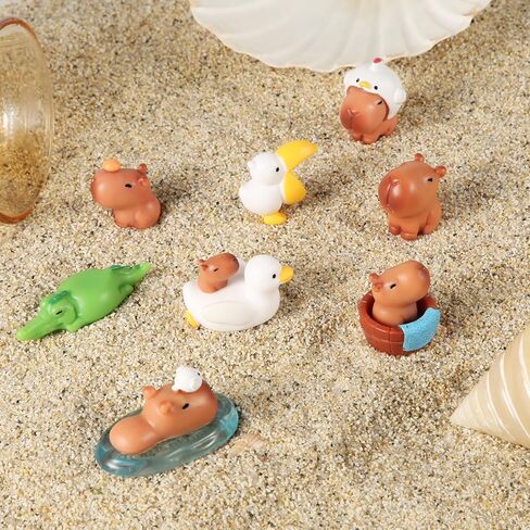 10pcs Mini Resin Capybara, Miniature Capybara Figures Figurines Tiny Figures Miniature Garden Accessories Mini Resin Animals Ornaments for Bonsai Landscape Desktop Dollhouse in Saudi Arabia
