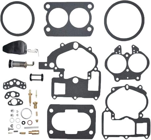 طقم إعادة بناء المكربن Carbman مع تعويم متوافق مع Mercury Marine 3.0L 4.3L 5.0L 5.7L Mercarb 2 BBL Carburetor 3302-804844002 1389-9562A1 1389-9563A1 1389-9564A1 1389-9670A2 1389-806077A2 in Saudi Arabia