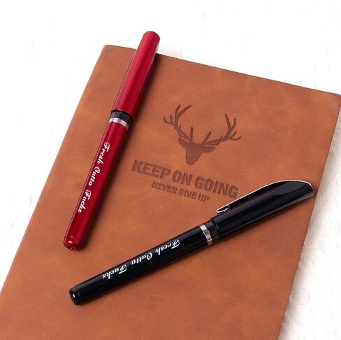 Fresh Outta Fucks Pad and Pen Funny Sticky Notes and Pen Set White Elephant Gift Novelty Pen Funny Desk Accessory Fun Gifts for Friends (Black) in Saudi Arabia