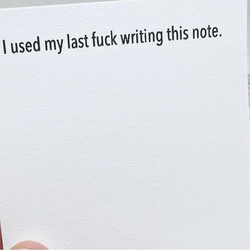 Fresh Outta Fucks Pad and Pen Funny Sticky Notes and Pen Set White Elephant Gift Novelty Pen Funny Desk Accessory Fun Gifts for Friends (Black) in Saudi Arabia