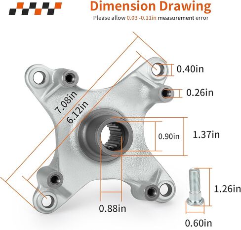 Rear Left/Right Hub & Bolts For Polaris Hawkeye Sportsman 300 400 2006-2011 5135546 5135406 in Saudi Arabia