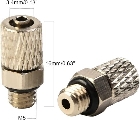 Othmro 5Pcs Reusable Fitting,Quick Coupler 4mm or 5/32" Tube OD x M5 Thread Air Hose Plug in Kuwait