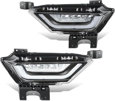 DNA MOTORING LED Projector Fog Lights Compatible With 2021-2023 Ford F150, Excludes Raptor Models, ML3Z15200B, ML3Z15200C, Pair, Black, FL-HAY-020-BK in Saudi Arabia