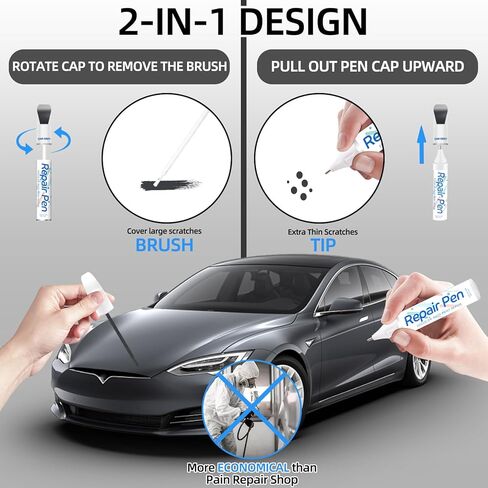 طلاء Touch Up متوافق مع رقائق Toyota Exact Match وNicks Touch Up (فضي كلاسيكي معدني (1F7)) in Saudi Arabia