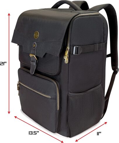 ENHANCE Collector's Edition DnD Backpack - RPG DM Bag for Dungeons and Dragons - DnD Bag fits 6-8 Books, 18" Laptop/DM Screen Slot, Miniature Foam Trays, Accessory Pockets, Map Strap (Dragon Black) in Saudi Arabia