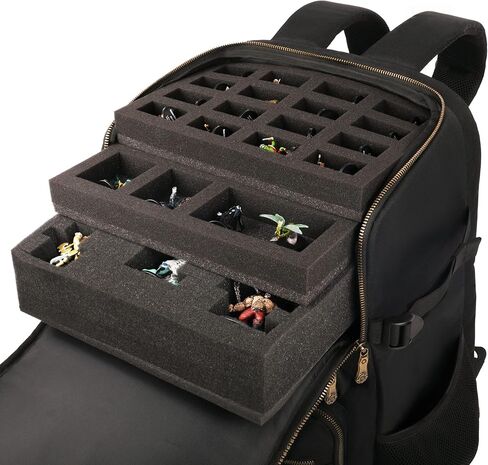 ENHANCE Collector's Edition DnD Backpack - RPG DM Bag for Dungeons and Dragons - DnD Bag fits 6-8 Books, 18" Laptop/DM Screen Slot, Miniature Foam Trays, Accessory Pockets, Map Strap (Dragon Black) in Saudi Arabia
