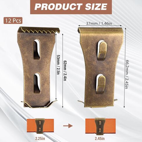 12Pcs Brick Clips, Heavy Metal Wall Hangers for 2-1/4 to 2-3/8 Inch Bricks, for Hanging Outdoors Picture Hangers Brick Wall Indoors in Saudi Arabia