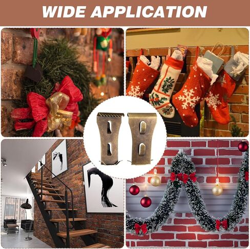12Pcs Brick Clips, Heavy Metal Wall Hangers for 2-1/4 to 2-3/8 Inch Bricks, for Hanging Outdoors Picture Hangers Brick Wall Indoors in Saudi Arabia