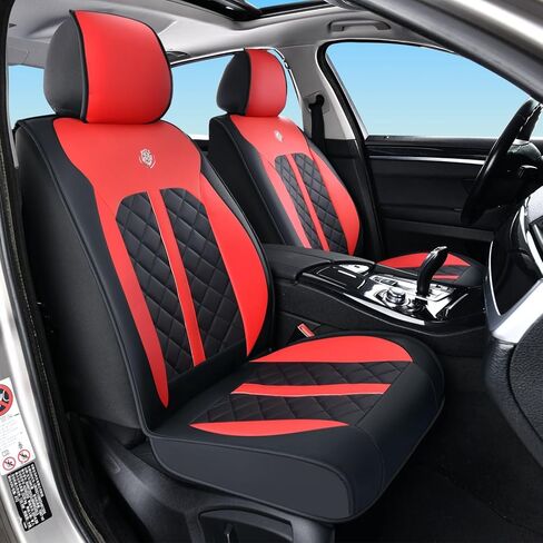 2003-2022 Car Seat Cover for Honda Accord, Red Car Seat Covers, Waterproof Leather, 5 Seats Full Set, Wear Resistance, Non-Slip, Beautify Interior, Beautify The Interior of Old Cars in Saudi Arabia