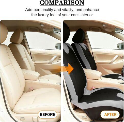 Car Seat Covers Full Set, Vehicle Front Seat and Rear Bench Split Protector with Headrest Cover, Dustproof Automotive Interior Chair Covers, Universal for Sedan RV Truck (Pink) in Kuwait